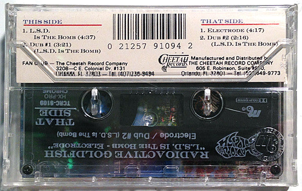 Radioactive Goldfish - L.S.D. Is The Bomb / Electrode - New EP Cassette 1991 Majii Cheetah USA Original Tape - Techno / Acid - Shuga Records