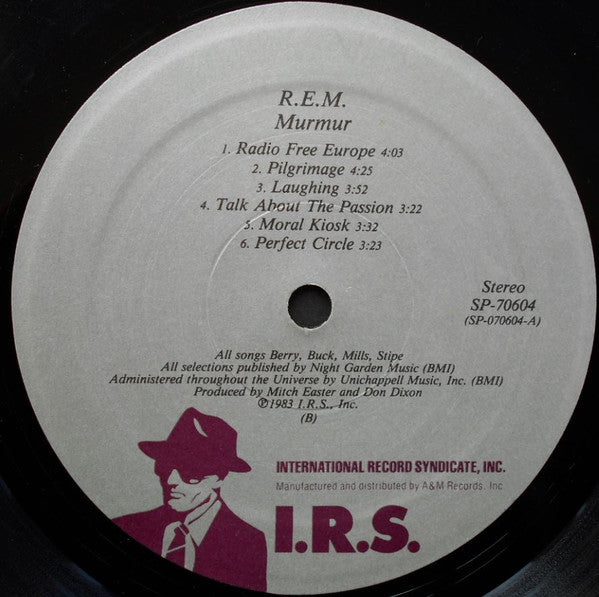 R.E.M. – Murmur - VG+ LP Record 1983 I.R.S. USA Vinyl - Indie Rock - Shuga Records
