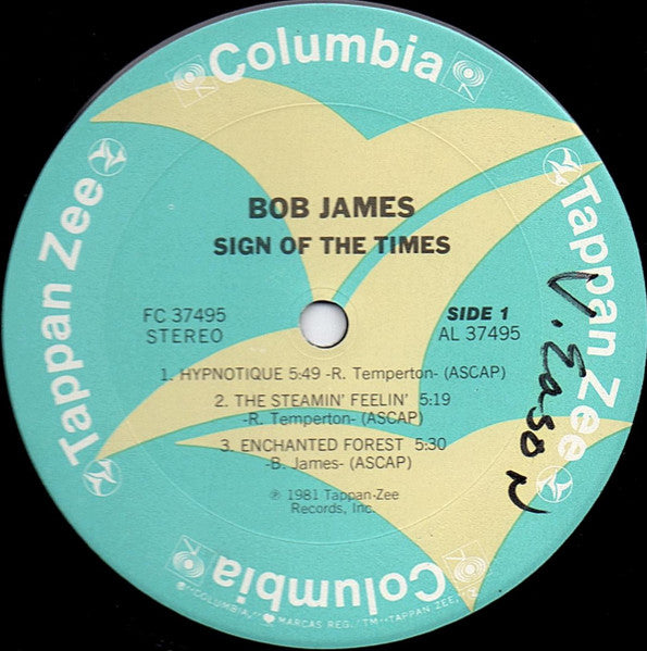 Bob James - Sign Of The Times - VG+ LP Record 1981 Tappan Zee USA Vinyl - Jazz-Funk / Fusion - Shuga Records