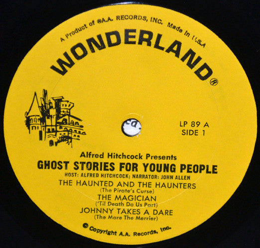Alfred Hitchcock Ghost Stories For Young People - VG+ LP Record 1974 Wonderland USA Vinyl - Children's / Story / Spoken Word - Shuga Records