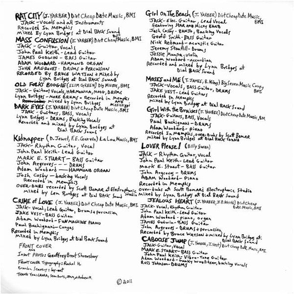 Jack Oblivian - Rat City - Mint- LP Record 2011 Big Legal Mess USA Vinyl & Insert - Rock / Punk / Blues Rock