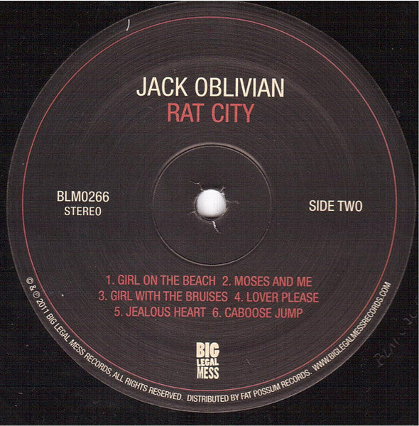 Jack Oblivian - Rat City - Mint- LP Record 2011 Big Legal Mess USA Vinyl & Insert - Rock / Punk / Blues Rock
