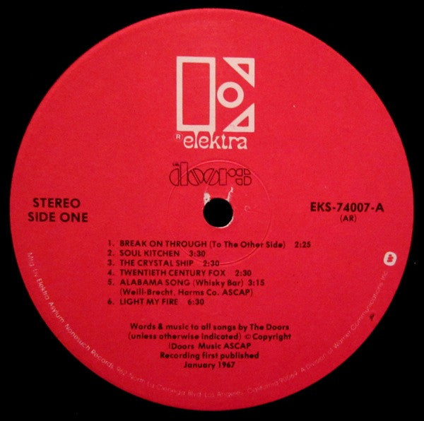 The Doors - The Doors(1967) - VG+ LP Record 1976 Elektra USA Vinyl - Psychedelic Rock / Blues Rock - Shuga Records