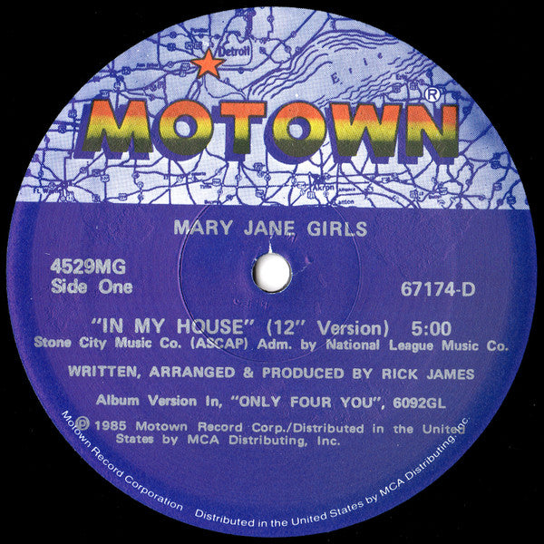 Mary Jane Girls - In My House - Mint- 12" Single Record 1985 Motown USA Original Vinyl - Synth-pop / Disco / Boogie - Shuga Records