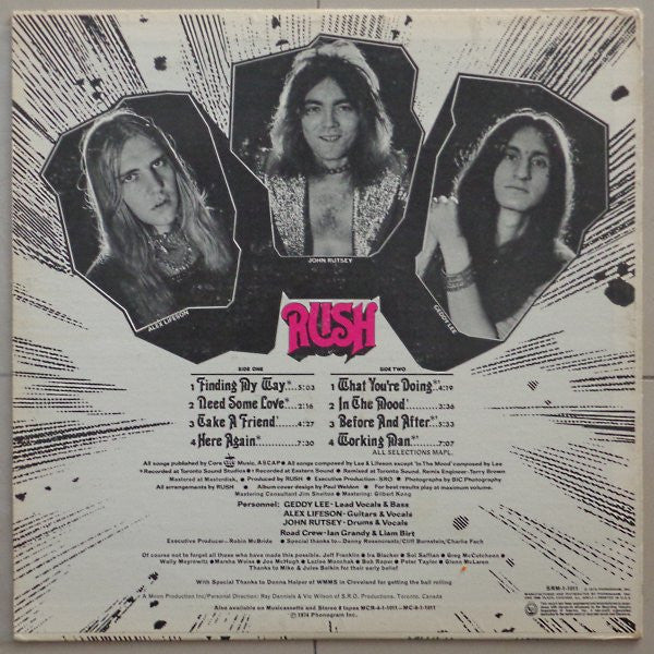 Rush – Rush - VG- (low grade) LP Record 1974 Mercury Skyline Label USA Vinyl Orginal - Hard Rock / Prog Rock - Shuga Records