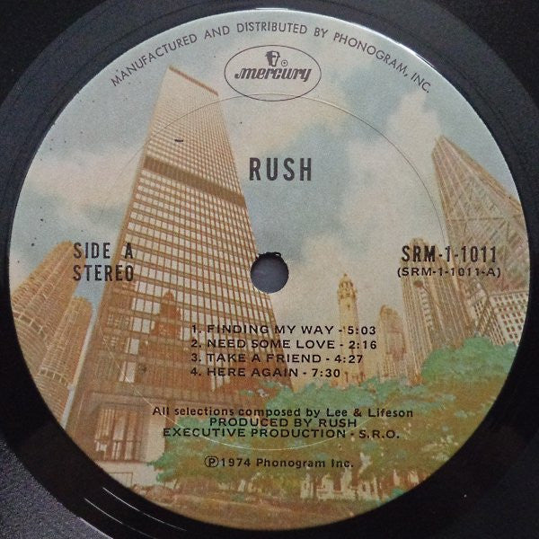 Rush – Rush - VG- (low grade) LP Record 1974 Mercury Skyline Label USA Vinyl Orginal - Hard Rock / Prog Rock
