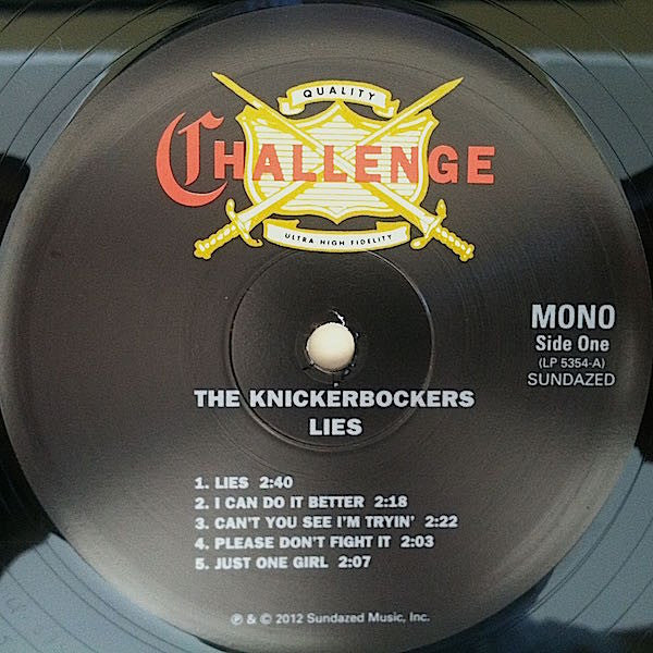 The Fabulous Knickerbockers – Lies (1966) - Mint- LP Record 2012 Challenge Sundazed USA Mono Vinyl - Garage Rock / Pop Rock - Shuga Records