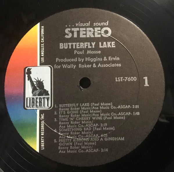 Paul Masse - Butterfly Lake - Mint- LP Record 1968 Liberty USA Vinyl - Psychedelic Rock / Folk Rock - Shuga Records