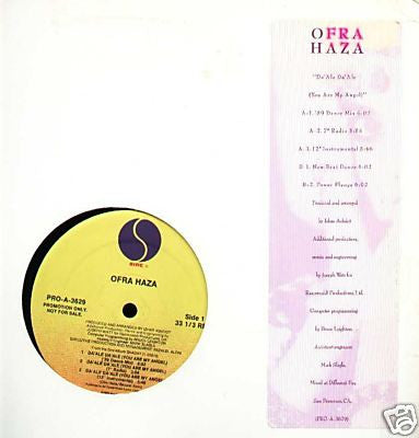 Ofra Haza - D'Ale D'Ale (You Are My Angel) - Mint- 12" Single Record 1989 Sire USA Promo Vinyl - Synth-Pop - Shuga Records