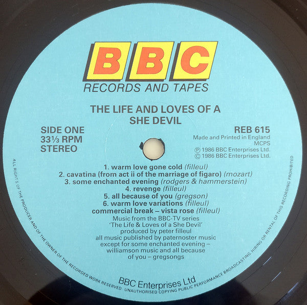 Peter Filleul - The Life And Loves Of A She Devil - Mint- LP Record 1986 BBC UK Vinyl - Soundtrack - Shuga Records