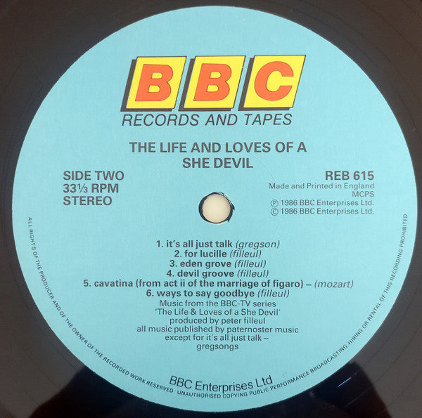 Peter Filleul - The Life And Loves Of A She Devil - Mint- LP Record 1986 BBC UK Vinyl - Soundtrack - Shuga Records