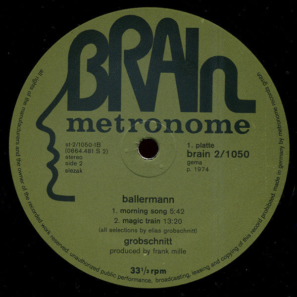 Grobschnitt - Ballermann - Mint- 2 LP Record 1974 Brain Germany Original Vinyl - Krautrock / Prog Rock - Shuga Records