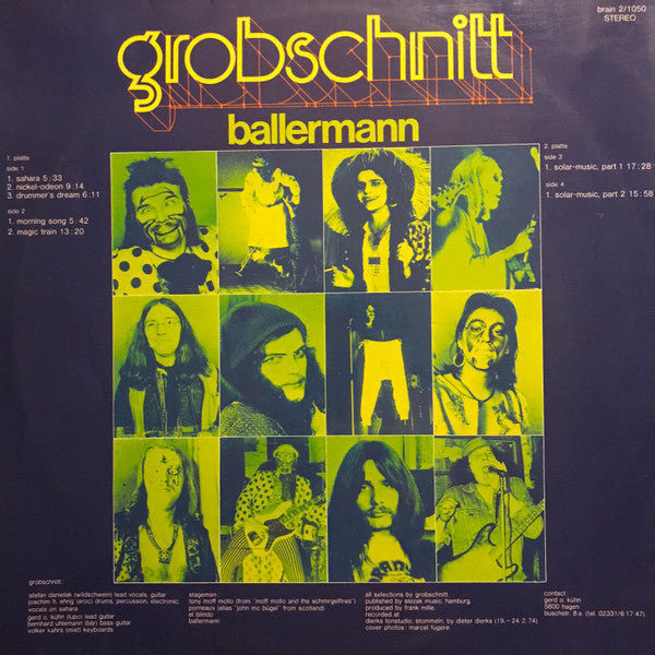 Grobschnitt - Ballermann - Mint- 2 LP Record 1974 Brain Germany Original Vinyl - Krautrock / Prog Rock - Shuga Records