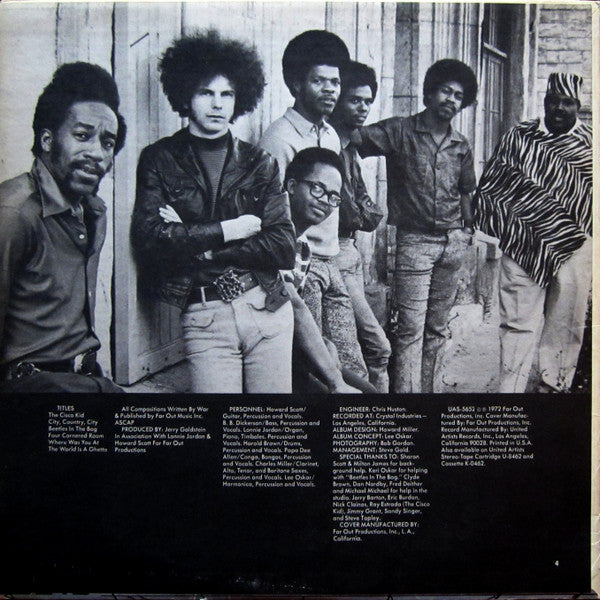 War - The World Is A Ghetto - Mint- LP Record 1972 United Artists USA Original Vinyl - Funk / Soul - Shuga Records