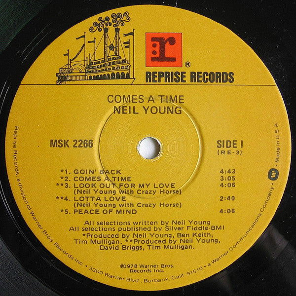 Neil Young - Comes A Time - VG+ LP Record 1978 Reprise Vinyl - Folk Rock - Shuga Records