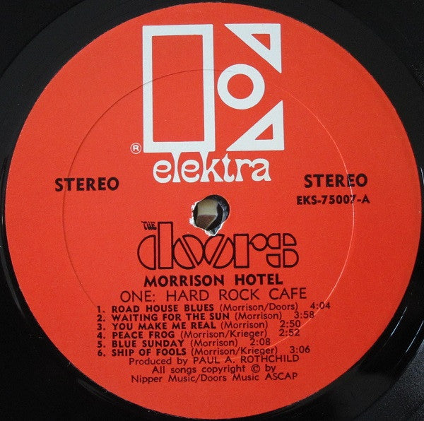 The Doors - Morrison Hotel - VG+ LP Record 1970 Elektra USA Red Label Allentown Press Vinyl - Psychedelic Rock / Blues Rock - Shuga Records