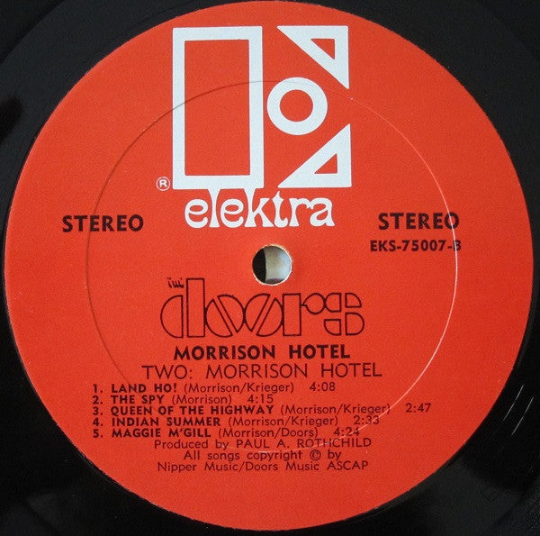 The Doors - Morrison Hotel - VG+ LP Record 1970 Elektra USA Red Label Allentown Press Vinyl - Psychedelic Rock / Blues Rock - Shuga Records