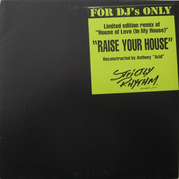 Smooth Touch - House Of Love (In My House) - VG 12" Single Record 1993 Strictly Rhythm USA Vinyl - House / Tribal House