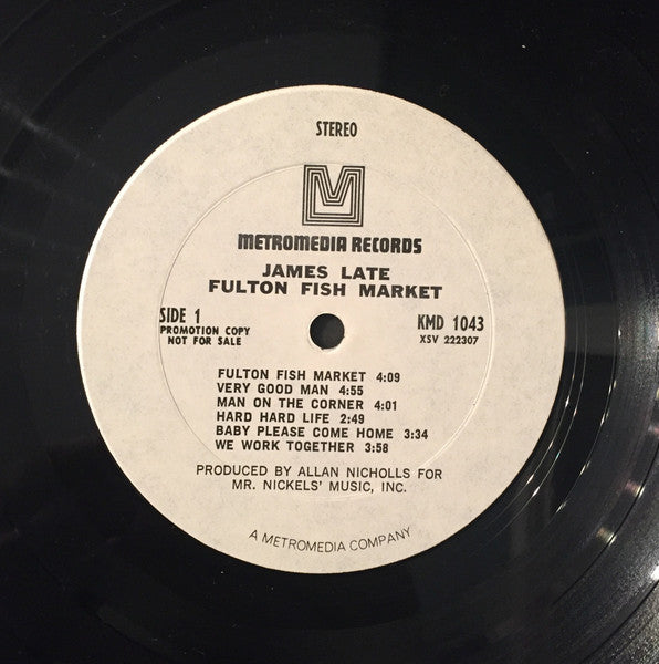 James Late - Fulton Fish Market - Mint- LP Record 1971 Metromedia USA Promo Vinyl - Soft Rock / Folk Rock / Psychedelic