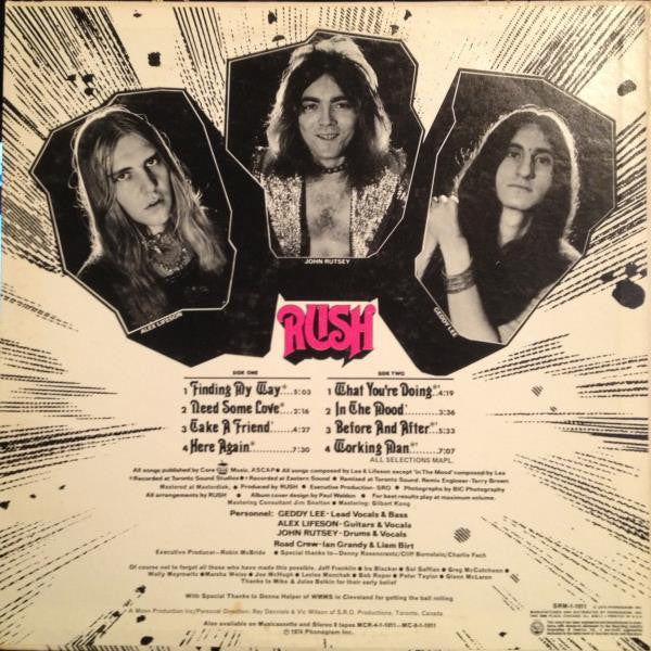 Rush - Rush (1974) - VG+ LP Record 1983 Mercury Black Label USA Vinyl - Hard Rock / Prog Rock - Shuga Records