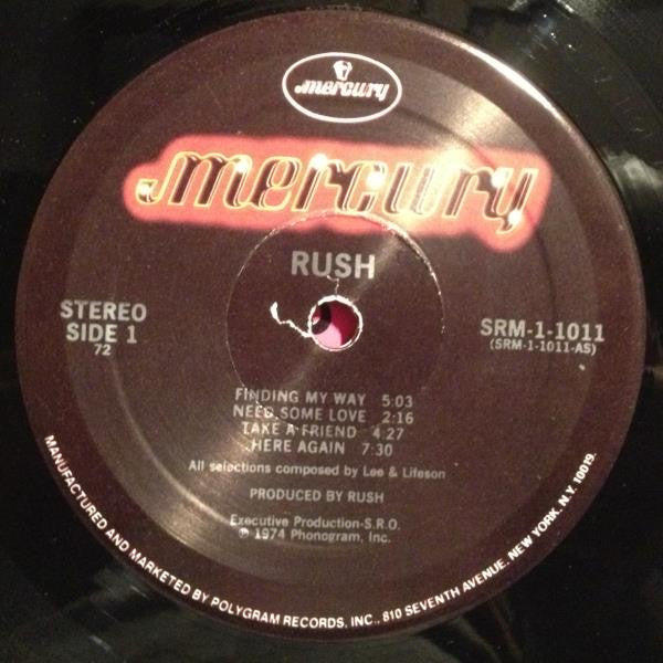 Rush - Rush (1974) - VG+ LP Record 1983 Mercury Black Label USA Vinyl - Hard Rock / Prog Rock - Shuga Records