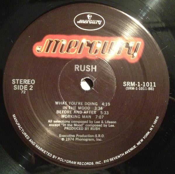 Rush - Rush (1974) - VG+ LP Record 1983 Mercury Black Label USA Vinyl - Hard Rock / Prog Rock - Shuga Records