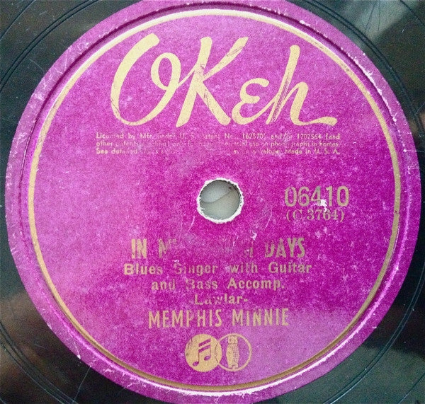 Memphis Minnie - My Gage Is Going Up / In My Girlish Days - VG- 10" 78 RPM Record 1956 Okeh USA Shellac - Blues - Shuga Records