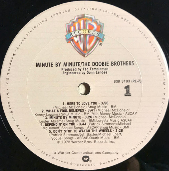 The Doobie Brothers - Minute By Minute - Mint- LP Record 1978 Warner Club Edition Vinyl - Pop Rock / Classic Rock - Shuga Records