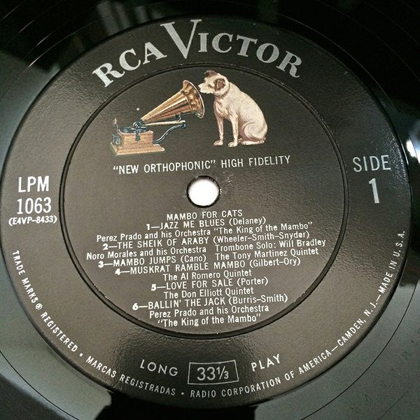 Jim Flora Cover Art - Various – Mambo For Cats - VG+ LP Record 1955 RCA USA Mono Vinyl - Jazz / Latin / Mambo