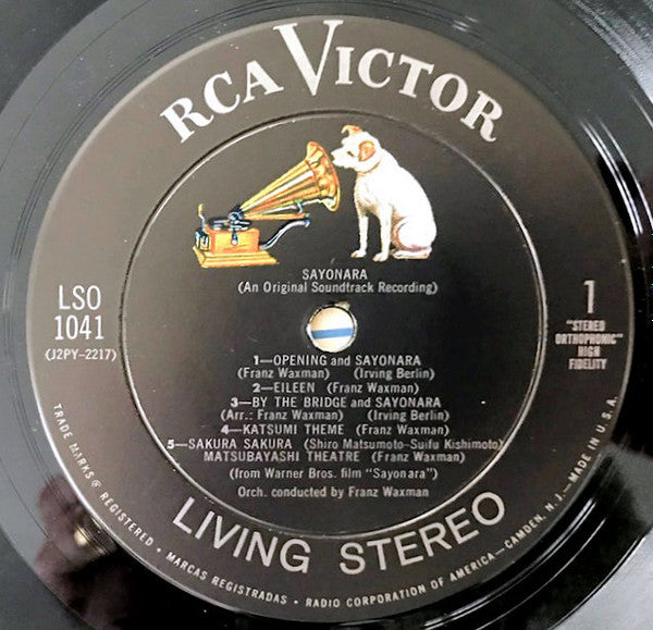 Franz Waxman / Marlon Brando - Sayonara: An Original Recording - VG+ LP Record 1958 RCA Living Stereo USA Vinyl - Soundtrack - Shuga Records