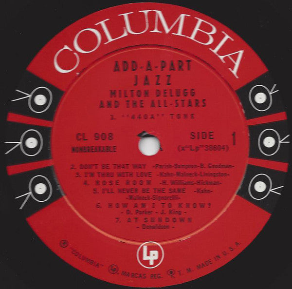 Milton Delugg And The All-Stars - Add-A-Part Jazz - Mint- LP Record 1956 Columbia USA Mono 6 Eye Label Original Vinyl & Sheet Music Insert - Jazz / Bop / Swing - Shuga Records