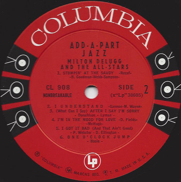 Milton Delugg And The All-Stars - Add-A-Part Jazz - Mint- LP Record 1956 Columbia USA Mono 6 Eye Label Original Vinyl & Sheet Music Insert - Jazz / Bop / Swing - Shuga Records