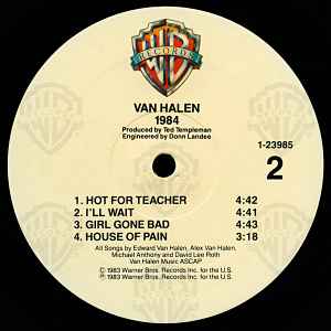 Van Halen ‎– 1984 - VG+ LP Record 1984 Warner QUIEX II USA Vinyl - Hard Rock / Pop Rock