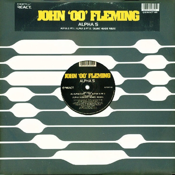 John '00' Fleming - Alpha 5 - VG+ 12" Single Record 1999 React UK Vinyl - Trance - Shuga Records