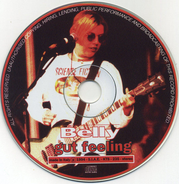 Belly - Gut Feeling - VG CD 1994 Kiss The Stone Italy RARE Unofficial - Rock / Rock - Shuga Records