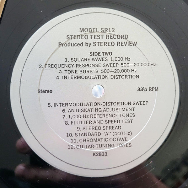Unknown Artist - Stereo Review's Stereo Test Record (Model SR 12) - Mint- LP Record 1969 HiFi Stereo Review USA Vinyl & 2x Booklets - Non-Music / Classical / Technical - Shuga Records