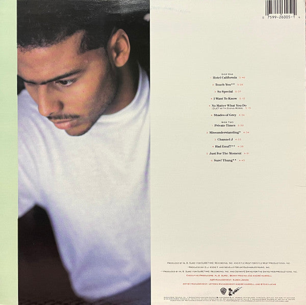 Al B. Sure! - Private Times...And The Whole 9! - VG+ LP Record 1990 Warner USA vinyl - Soul / New Jack Swing / R&B - Shuga Records