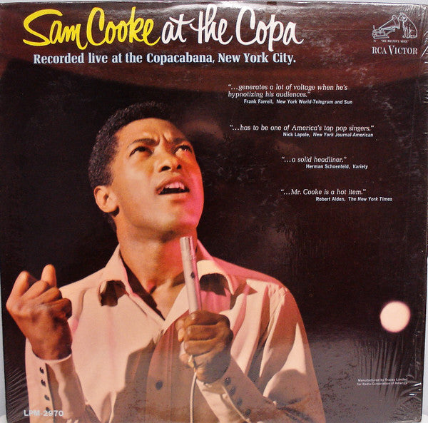 Sam Cooke - Sam Cooke At The Copa - VG+ LP Record 1964 RCA Victor USA Mono Original Press Vinyl - Soul / R&B - Shuga Records