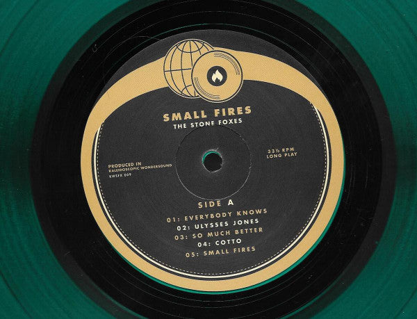 The Stone Foxes - Small Fires - Mint- LP Record 2013 Kaleidoscopic Wondersound Clear Green Vinyl - Rock
