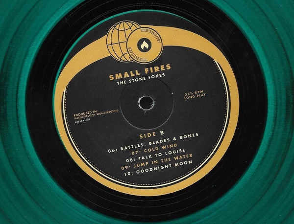 The Stone Foxes - Small Fires - Mint- LP Record 2013 Kaleidoscopic Wondersound Clear Green Vinyl - Rock