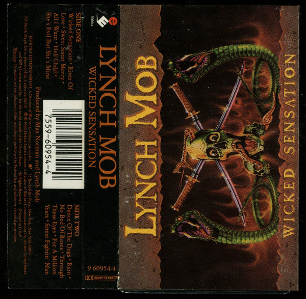 Lynch Mob - Wicked Sensation - Mint- Cassette 1990 Elektra USA Tape - Rock / Hard Rock - Shuga Records