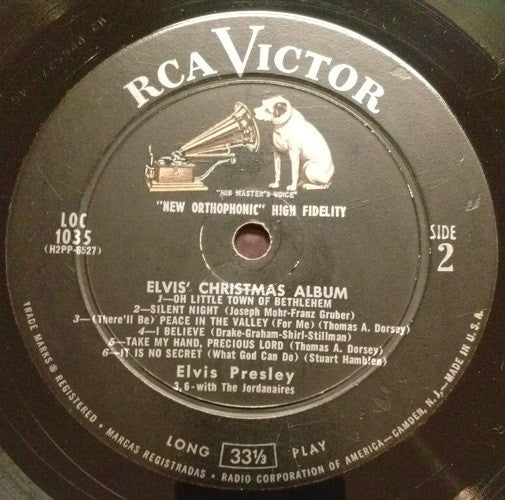 Elvis Presley - Elvis' Christmas Album - VG- (Lower Grade) LP Record 1957 RCA Victor USA Rockaway Original Mono Vinyl & Booklet - Holiday / Rock & Roll - Shuga Records