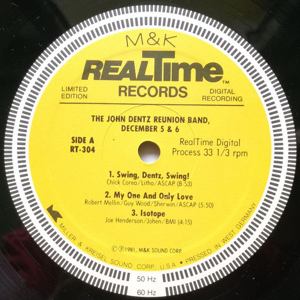 The John Dentz Reunion Band - December 5 & 6 - New 2 LP Record 1981 M&K Realtime Audiophile Germany Vinyl - Jazz / Post Bop - Shuga Records
