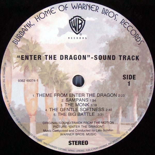 Lalo Schifrin - Enter The Dragon (Original Motion Picture 1973) - Mint- (VG cover) LP Record 2001 Warner UK Germany Vinyl - Soundtrack - Shuga Records
