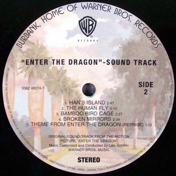 Lalo Schifrin - Enter The Dragon (Original Motion Picture 1973) - Mint- (VG cover) LP Record 2001 Warner UK Germany Vinyl - Soundtrack - Shuga Records