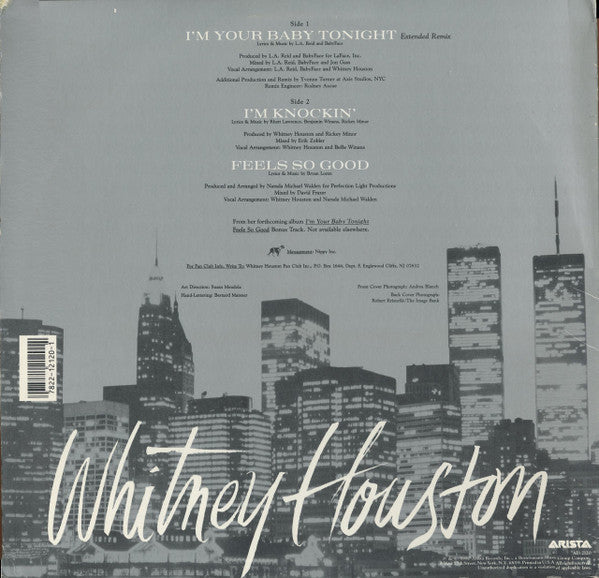 Whitney Houston - I'm Your Baby Tonight - VG+ 12" Single Record 1990 Arista USA Vinyl - Synth-pop / House / R&B - Shuga Records