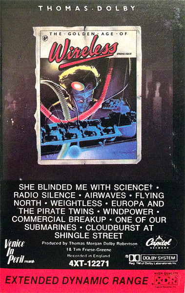 Thomas Dolby ‎- The Golden Age Of Wireless - VG+ Cassette 1983 Capitol USA Original tape - New Wave / Synth-pop - Shuga Records
