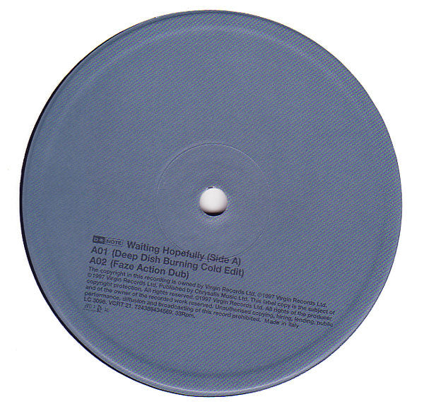 D*Note – Waiting Hopefully - VG+ 12" Single Record 1997 VC Recordings UK Vinyl - House - Shuga Records