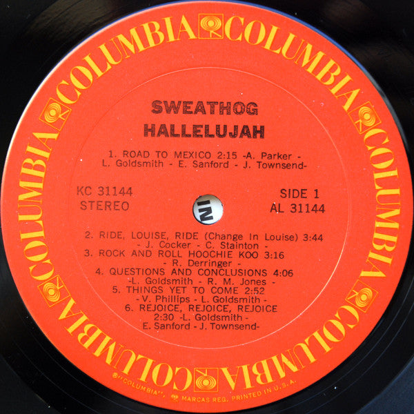 Sweathog - Hallelujah - Near Mint- LP Record 1972 Columbia USA Vinyl - Hard Rock / Blues Rock - Shuga Records