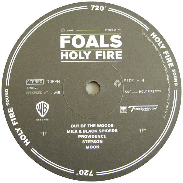 Foals - Holy Fire- VG+ LP Record Store Day 2013 Warner Transgressive RSD Vinyl, 7" Gold Single & Download - Indie Rock - Shuga Records